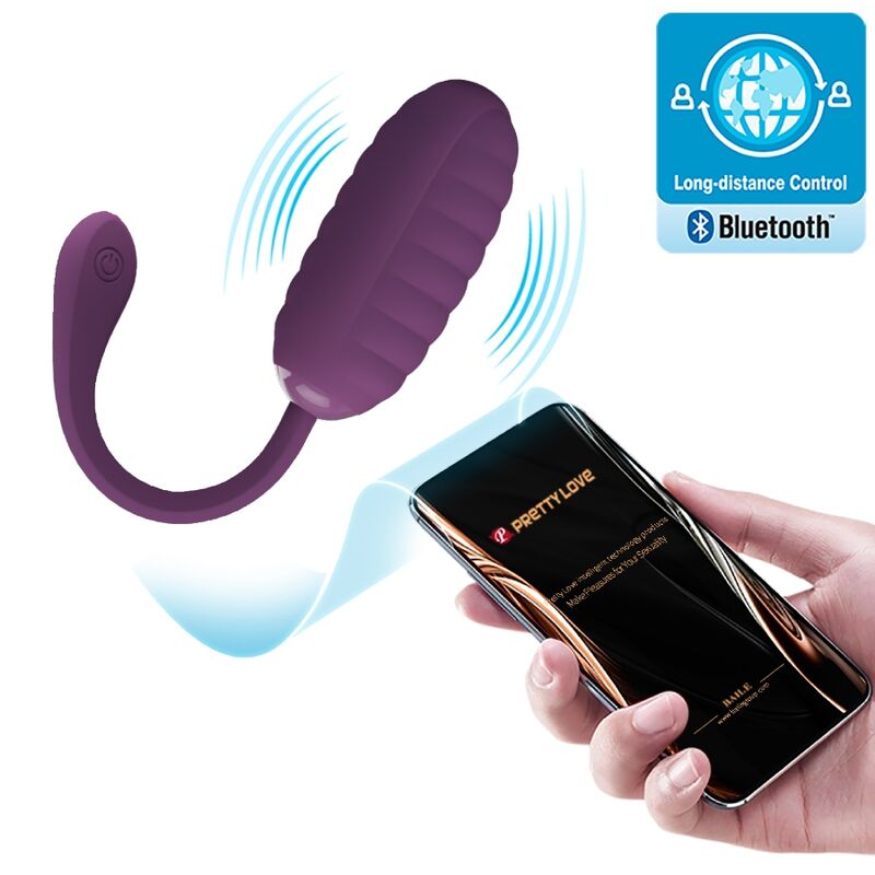 PRETTY LOVE - CASPER PURPLE RECHARGEABLE VIBRATING EGG - NOCTURNA DESIRES