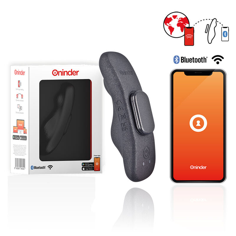 ONINDER - MANILA PANTY RECHARGEABLE VIBRATOR 9 SPEED 9.6 CM X 2.6 CM - FREE APP - NOCTURNA DESIRES