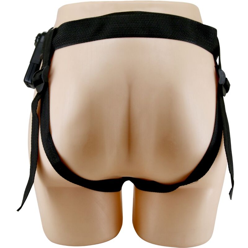 PRETTY LOVE - MARION HARNESS UNIVERSAL BRIEFS WITH VIBRATION DILDO 19 CM BROWN - NOCTURNA DESIRES