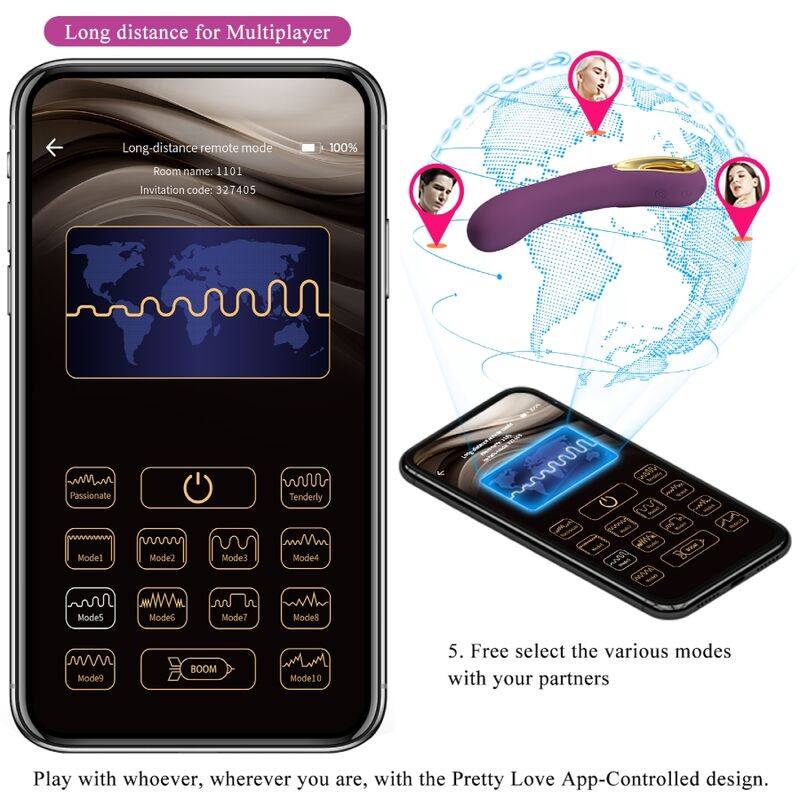 PRETTY LOVE - ETHAN RECHARGEABLE VIBRATOR LILA - NOCTURNA DESIRES