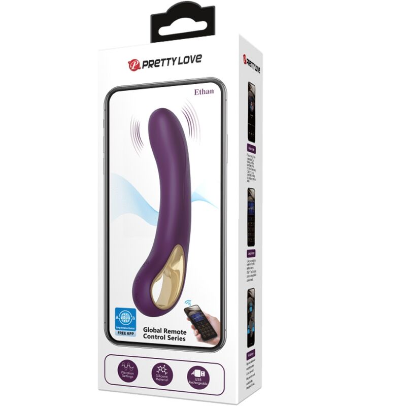PRETTY LOVE - ETHAN RECHARGEABLE VIBRATOR LILA - NOCTURNA DESIRES