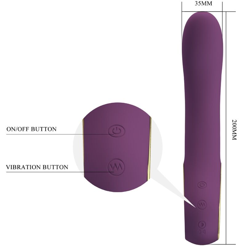 PRETTY LOVE - ETHAN RECHARGEABLE VIBRATOR LILA - NOCTURNA DESIRES