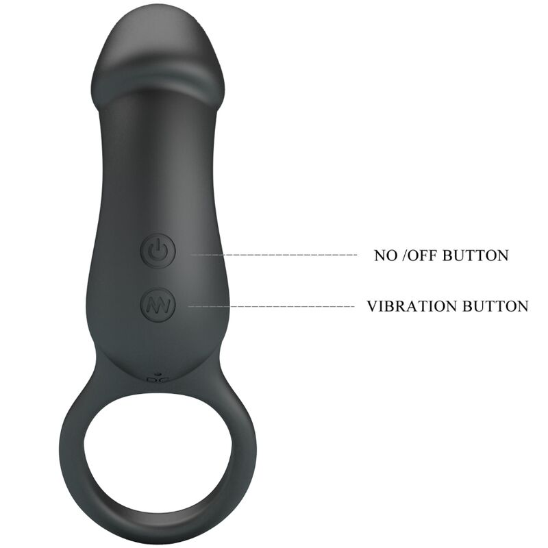 PRETTY LOVE - TRAE RING & VIBRATOR BLACK - NOCTURNA DESIRES