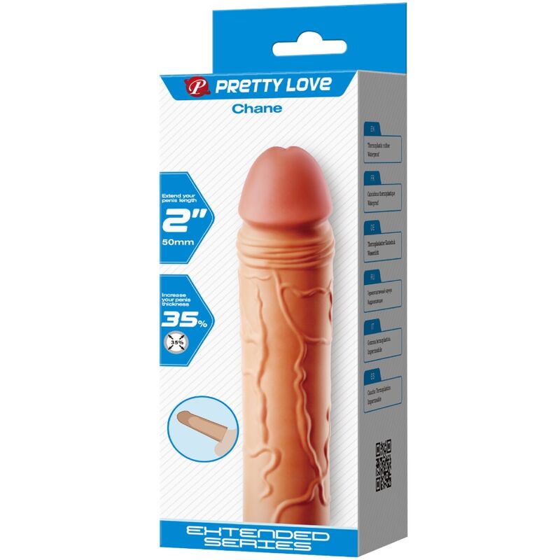 PRETTY LOVE - CHANE PENIS EXTENDER COVER FLESH - NOCTURNA DESIRES