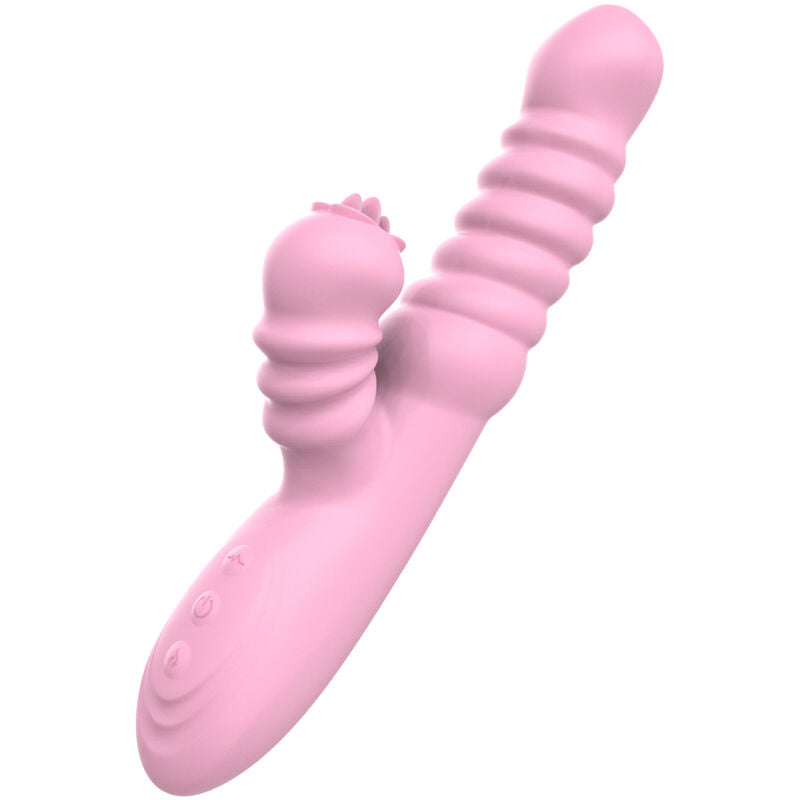 ARMONY - VIBRATOR MULTIFUNCTION WITH STIMULATING TONGUE HEAT EFFECT PINK - NOCTURNA DESIRES