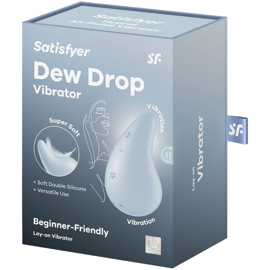 SATISFYER - DEW DROP VIBRATOR LAY-ON BLUE - NOCTURNA DESIRES