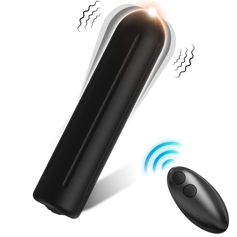ARMONY - WARHEAD VIBRATOR BULLET REMOTE CONTROL BLACK 2 CM X 8.8 CM - NOCTURNA DESIRES