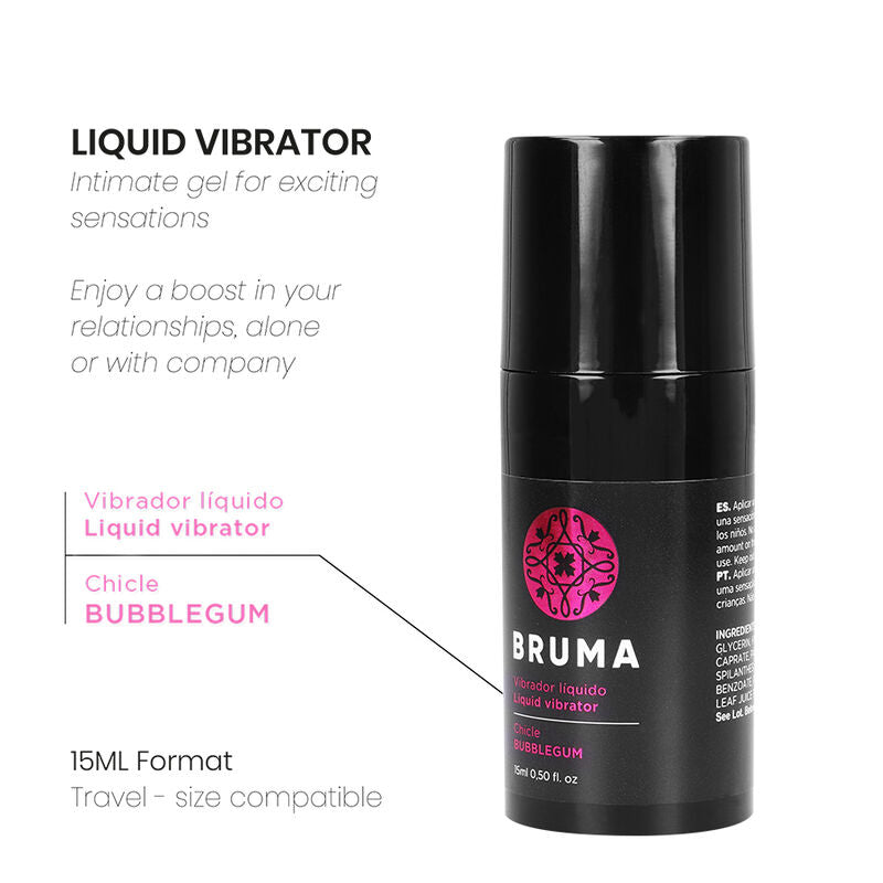BRUMA - LIQUID VIBRATOR ULTRA SLIDING BUBBLEGUM 15 ML - NOCTURNA DESIRES