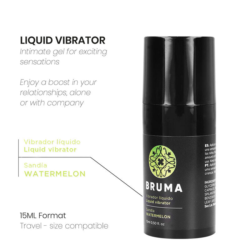 BRUMA - LIQUID VIBRATOR ULTRA SLIDING WATERMELON 15 ML - NOCTURNA DESIRES