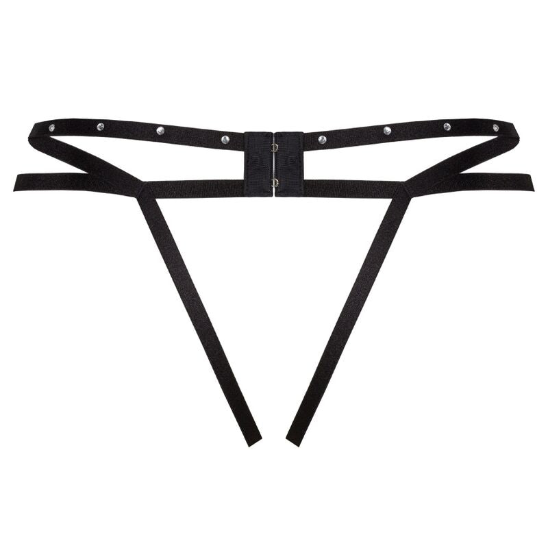 LIVCO CORSETTI FASHION - NOMADE THONG CROTCHLESS BLACK - NOCTURNA DESIRES