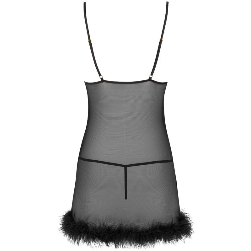 LIVCO CORSETTI FASHION - ZERUNAM SET BABYDOLL + BLACK THONG - NOCTURNA DESIRES