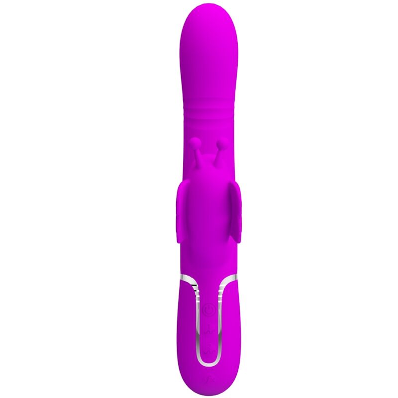 PRETTY LOVE - MULTIFUNCTION RABBIT VIBRATOR 4 IN 1 BUTTERFLY FUCHSIA - NOCTURNA DESIRES
