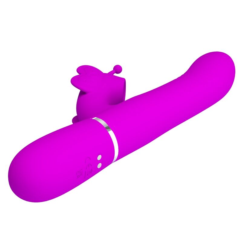 PRETTY LOVE - MULTIFUNCTION RABBIT VIBRATOR 4 IN 1 BUTTERFLY FUCHSIA - NOCTURNA DESIRES