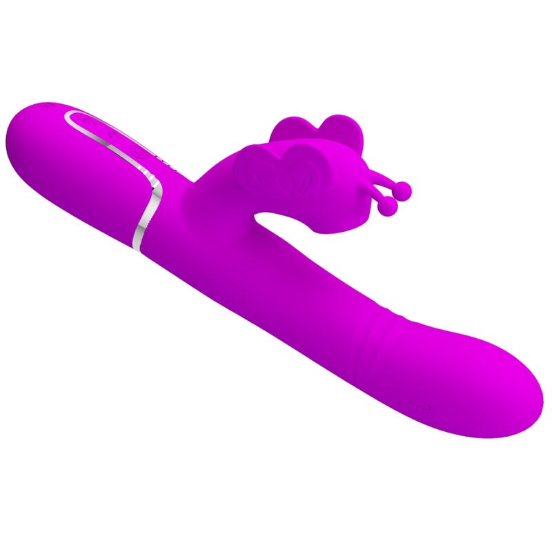 PRETTY LOVE - MULTIFUNCTION RABBIT VIBRATOR 4 IN 1 BUTTERFLY FUCHSIA - NOCTURNA DESIRES