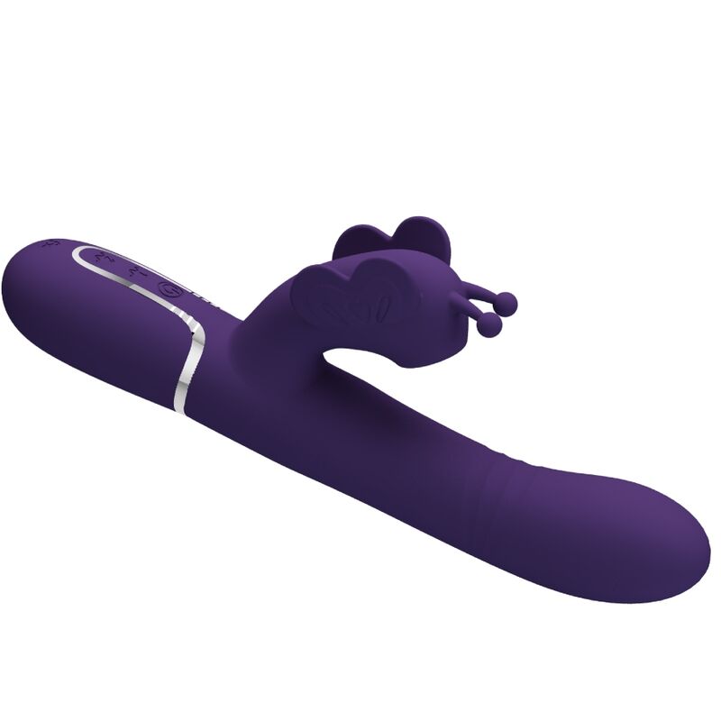 PRETTY LOVE - MULTIFUNCTION RABBIT VIBRATOR 4 IN 1 BUTTERFLY PURPLE - NOCTURNA DESIRES