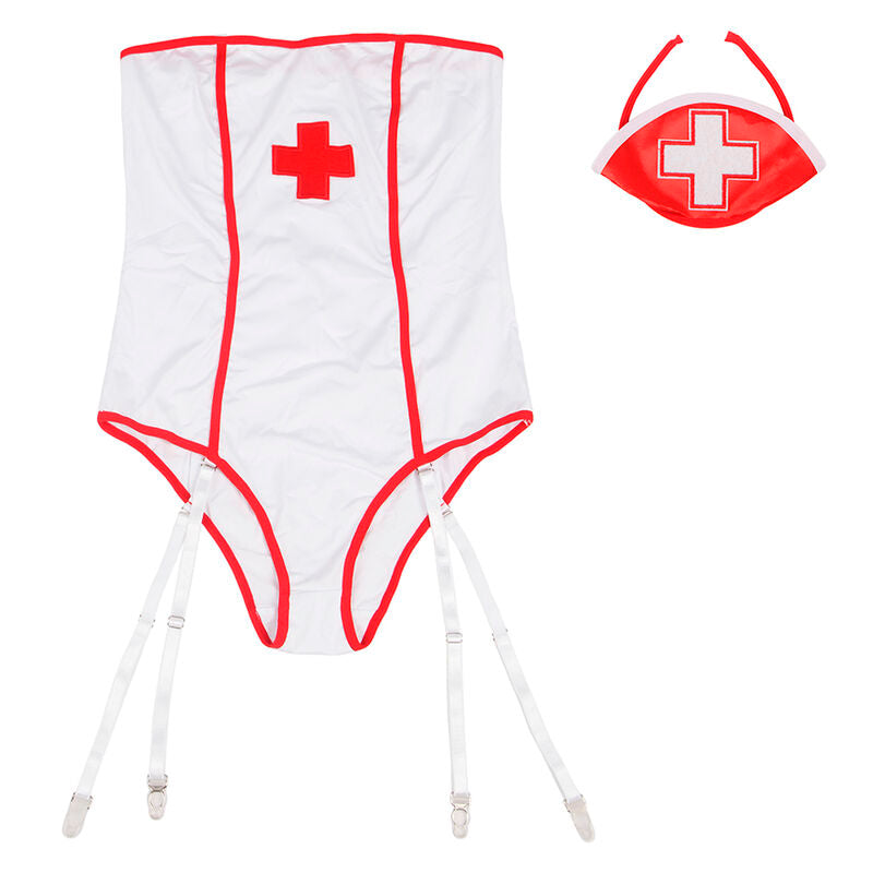 SUBBLIME - SEXY NURSE COSTUME WITH TEDDY S/M - NOCTURNA DESIRES