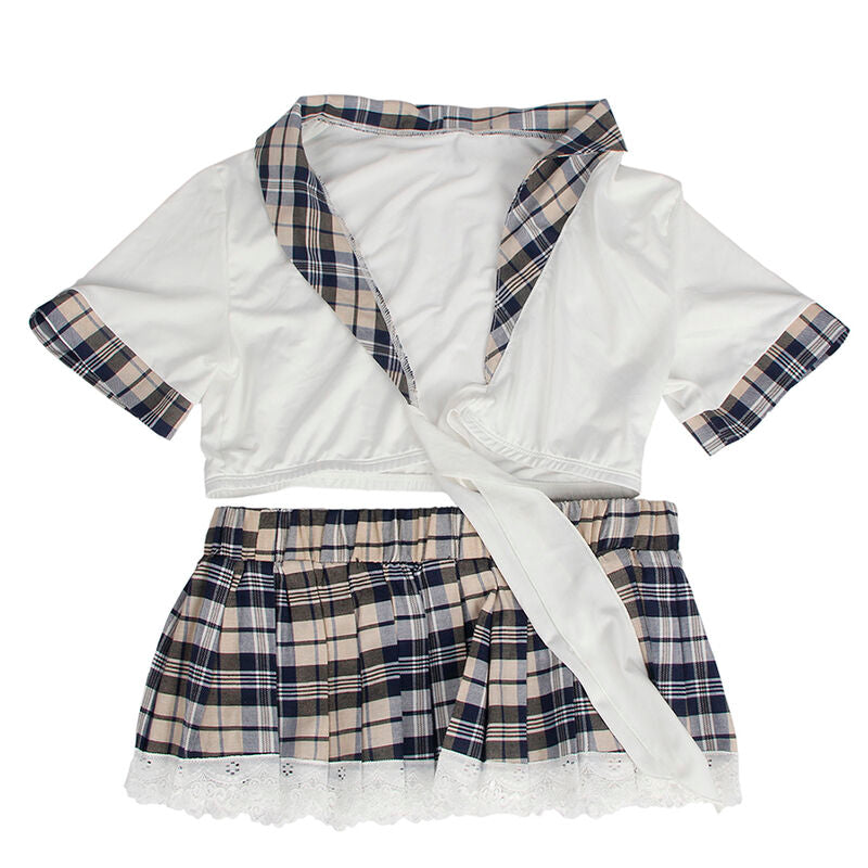 SUBBLIME - SEXY SCHOOLGIRL COSTUME TOP AND SKIRT L/XL - NOCTURNA DESIRES