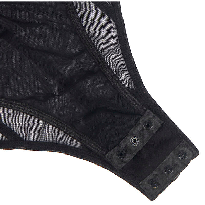 SUBBLIME - BLACK CHAIN SUSPENDERS BODYSUIT S/M - NOCTURNA DESIRES