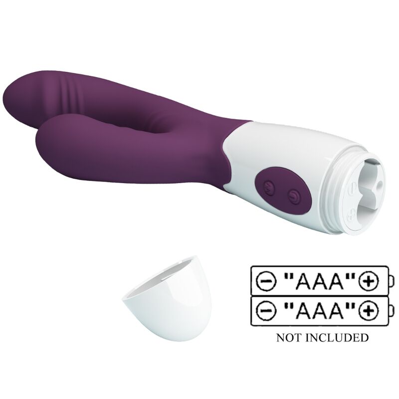 PRETTY LOVE - ANDRE RABBIT VIBRATOR & G-POINT STIMULATOR PURPLE - NOCTURNA DESIRES