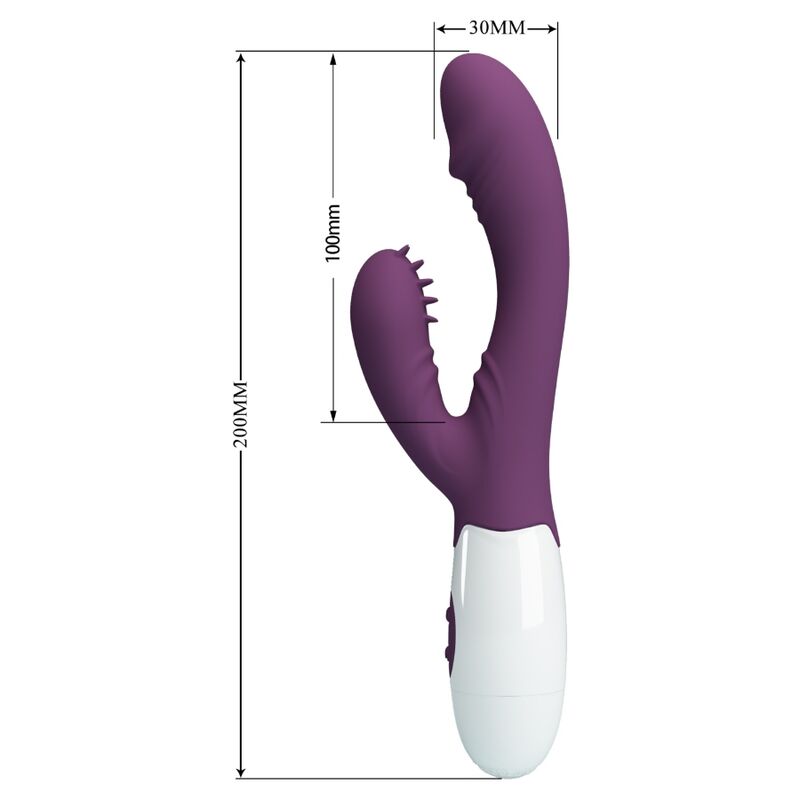 PRETTY LOVE - ANDRE RABBIT VIBRATOR & G-POINT STIMULATOR PURPLE - NOCTURNA DESIRES