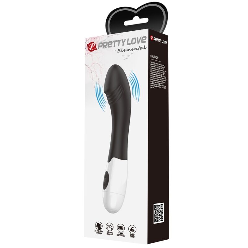 PRETTY LOVE - ELEMENTAL G-SPOT VIBRATOR 30 MODES BLACK - NOCTURNA DESIRES