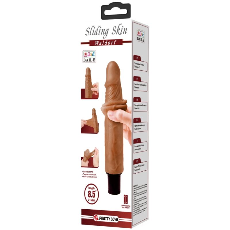 PRETTY LOVE - WALDORF REALISTIC VIBRATOR 18 CM -O- 4 CM - NOCTURNA DESIRES