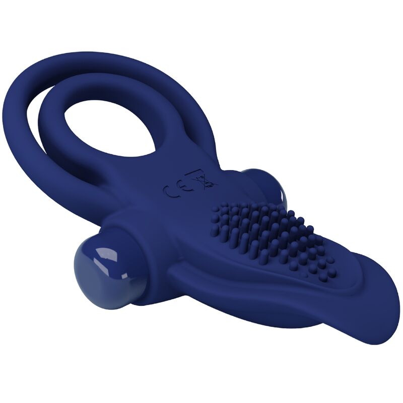 PRETTY LOVE - BRONSON DOUBLE RING WITH VIBRATION BLUE - NOCTURNA DESIRES