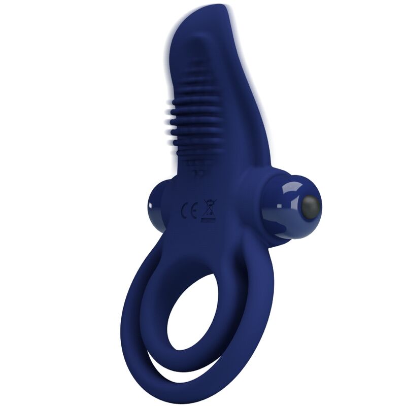 PRETTY LOVE - BRONSON DOUBLE RING WITH VIBRATION BLUE - NOCTURNA DESIRES