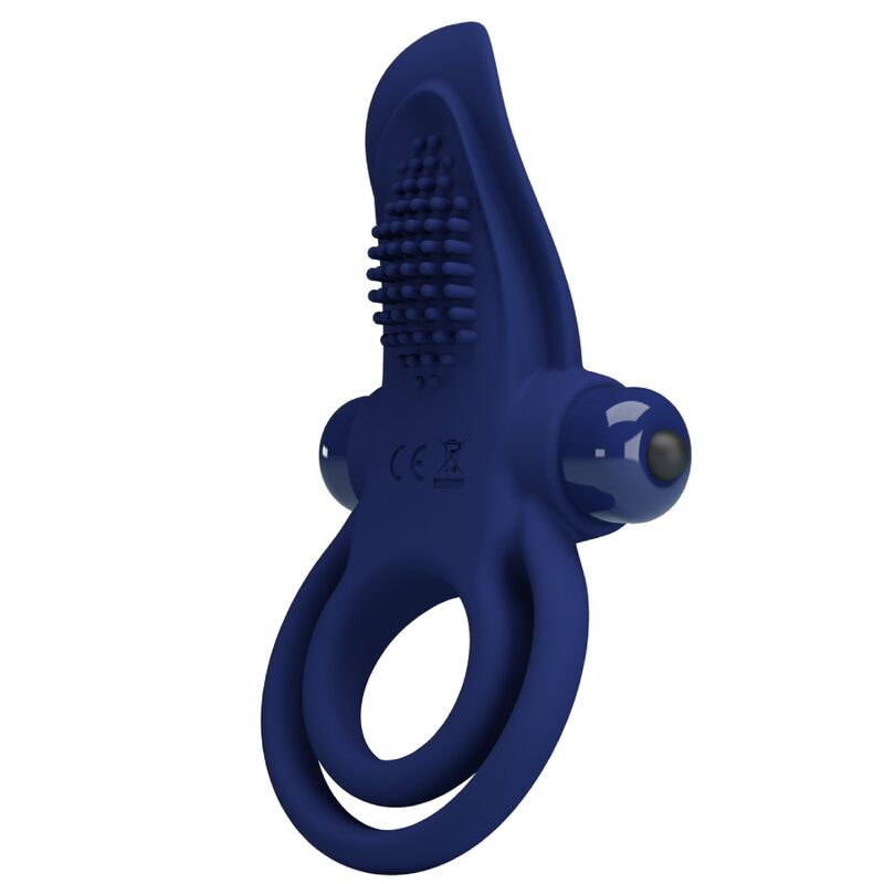 PRETTY LOVE - BRONSON DOUBLE RING WITH VIBRATION BLUE - NOCTURNA DESIRES
