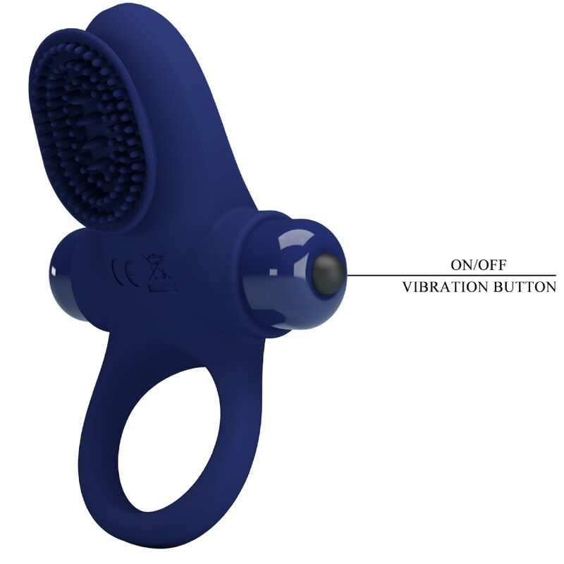 PRETTY LOVE - PALLE RING WITH VIBRATION BLUE - NOCTURNA DESIRES
