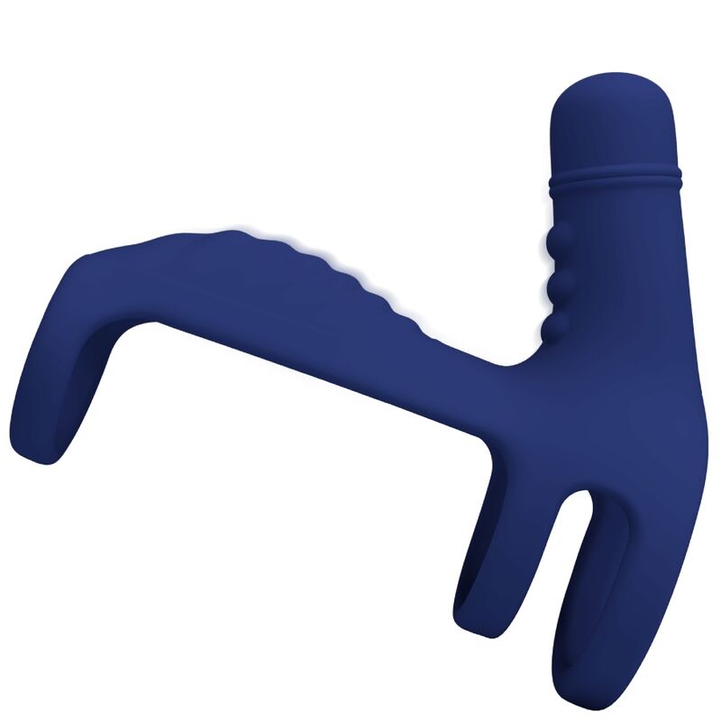 PRETTY LOVE - ELISH VIBRATING RING WITH EXTENSION BLUE - NOCTURNA DESIRES