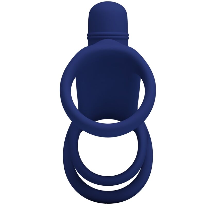 PRETTY LOVE - ELISH VIBRATING RING WITH EXTENSION BLUE - NOCTURNA DESIRES