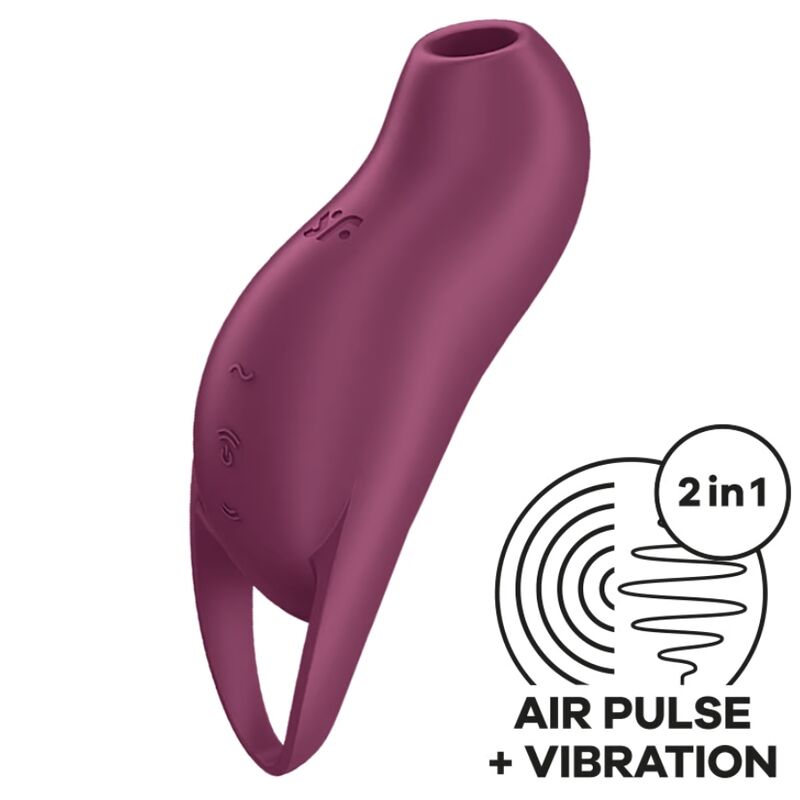 SATISFYER - POCKET PRO 1 CLITORIS STIMULATOR GARNET - NOCTURNA DESIRES