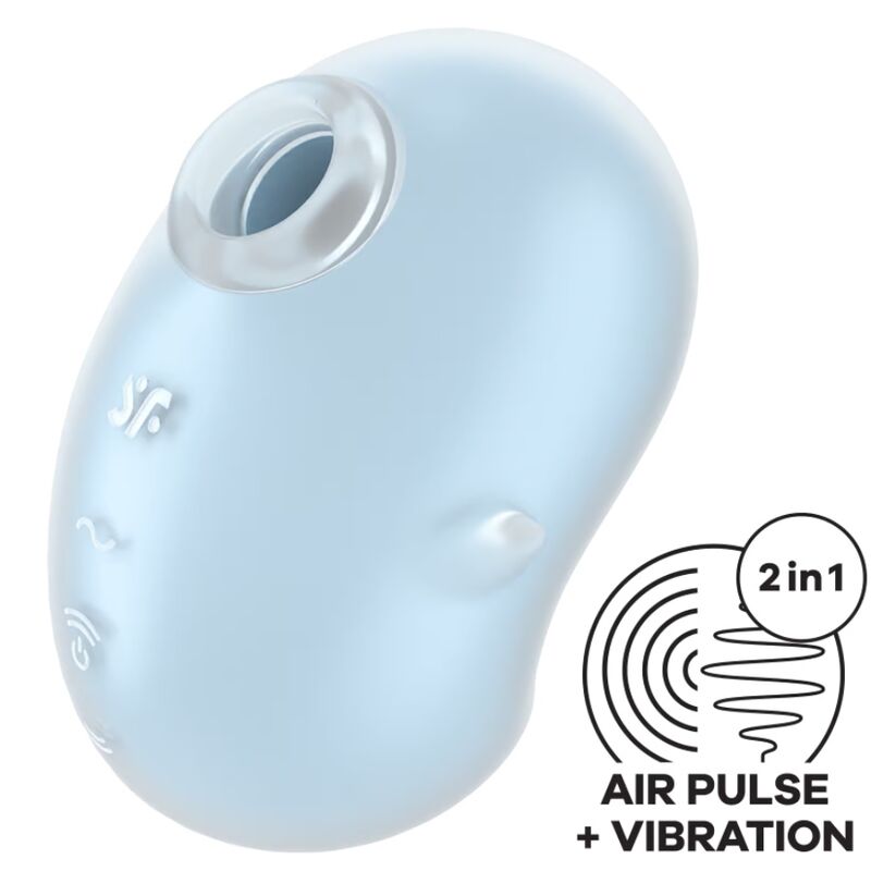 SATISFYER - CUTIE GHOST LAY-ON VIBRATOR LIGHT BLUE - NOCTURNA DESIRES