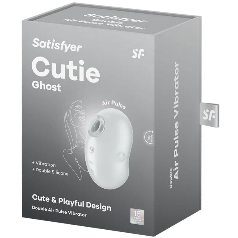 SATISFYER - CUTIE GHOST LAY-ON VIBRATOR WHITE - NOCTURNA DESIRES