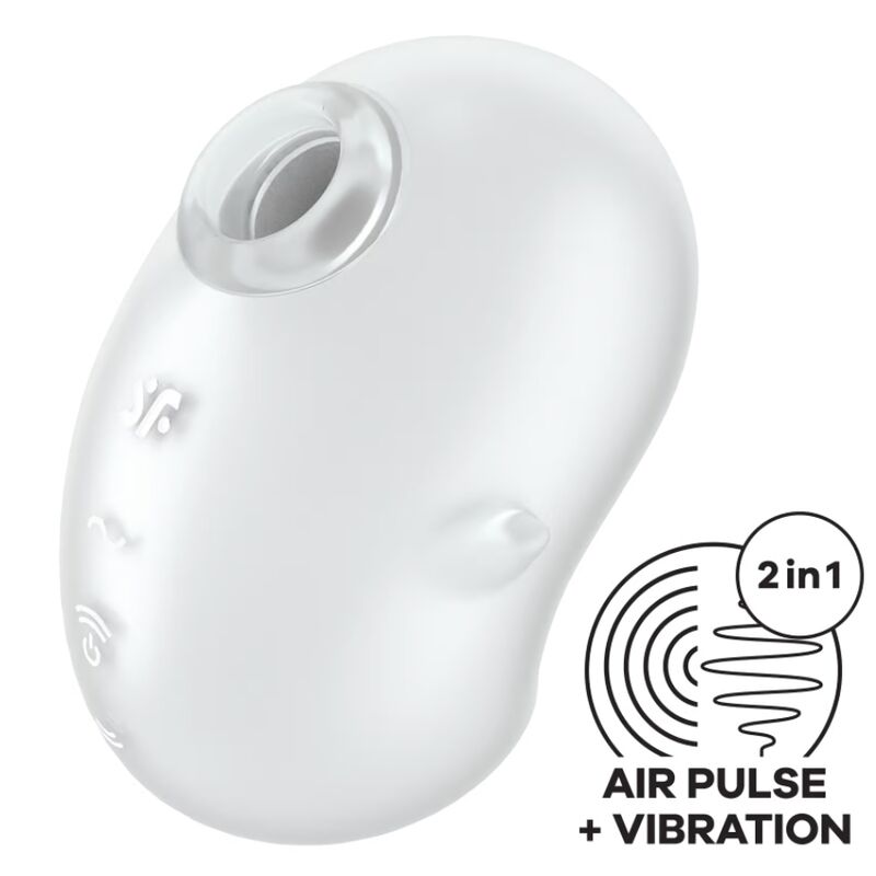 SATISFYER - CUTIE GHOST LAY-ON VIBRATOR WHITE - NOCTURNA DESIRES