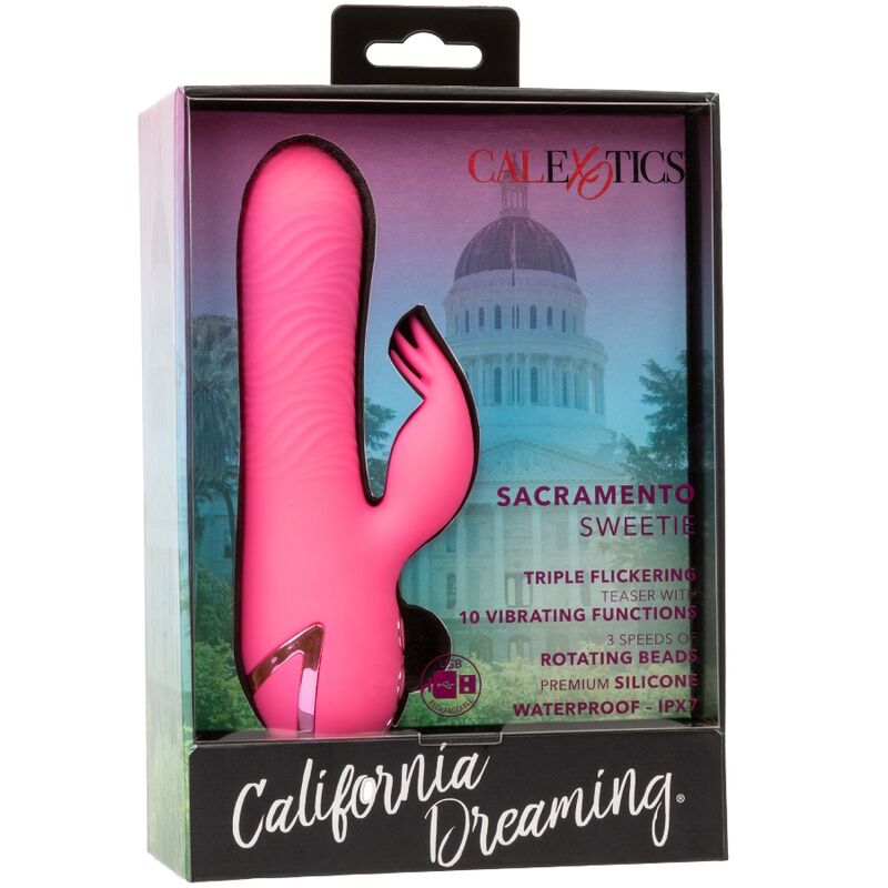 CALEXOTICS - SACRAMENTO SWEETIE VIBRATOR RABBIT PINK BY CALIFORNIA DREAMING - NOCTURNA DESIRES