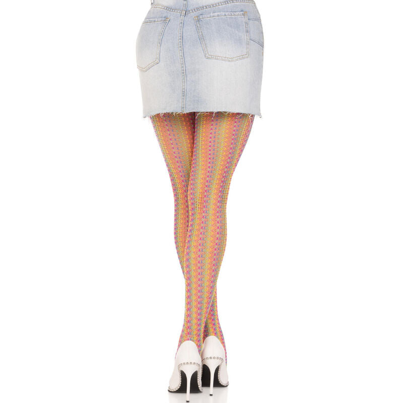 LEG AVENUE - MULTICOLOR CROCHET STOCKINGS - NOCTURNA DESIRES