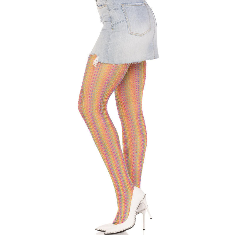 LEG AVENUE - MULTICOLOR CROCHET STOCKINGS - NOCTURNA DESIRES