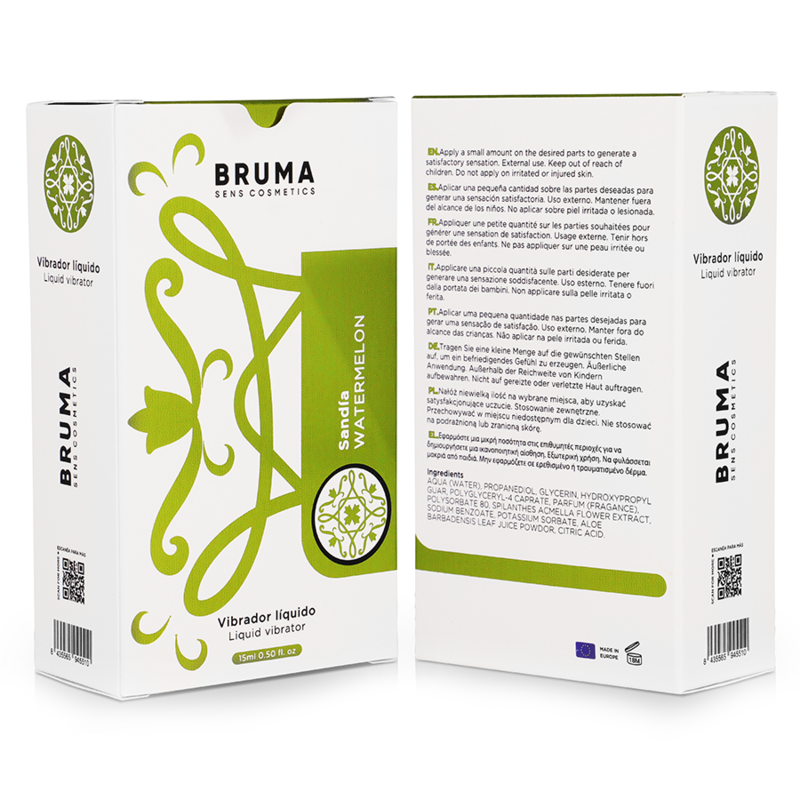 BRUMA - LIQUID VIBRATOR ULTRA SLIDING WATERMELON 15 ML - NOCTURNA DESIRES