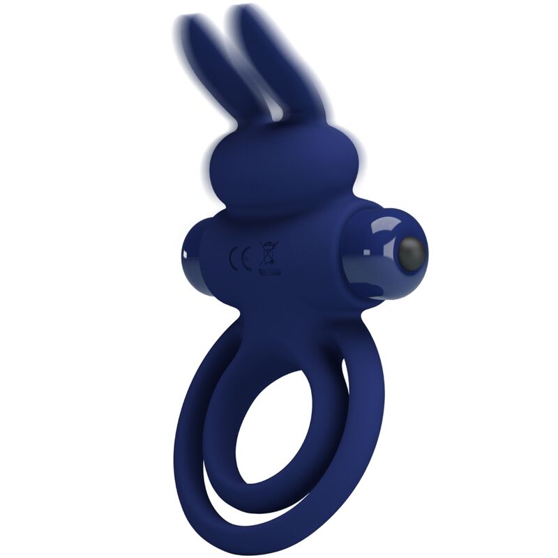 PRETTY LOVE - DAREY DOUBLE VIBRATING RING RABBIT BLUE - NOCTURNA DESIRES