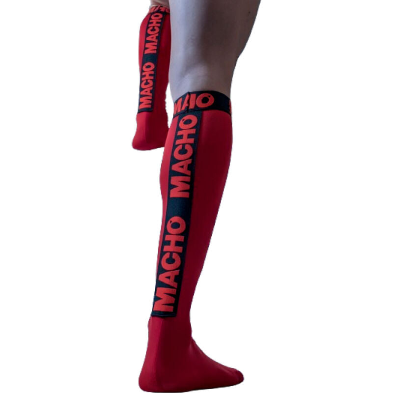 MACHO - THIN SOCKS ONE SIZE RED - NOCTURNA DESIRES