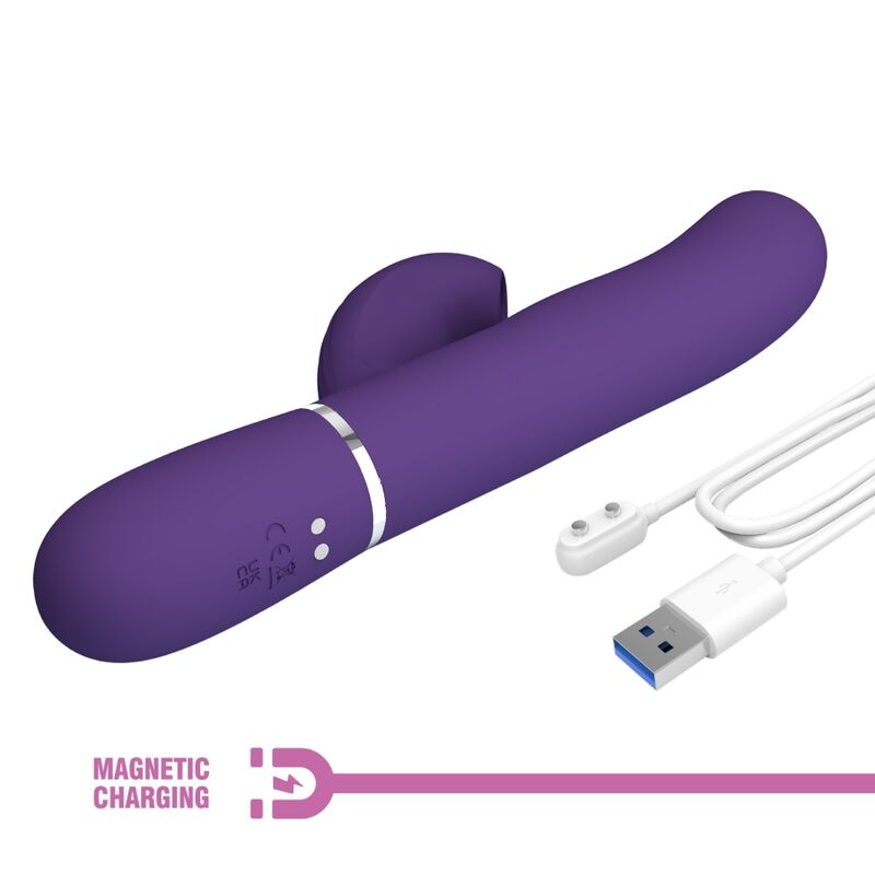 PRETTY LOVE - PERLITA G-SPOT VIBRATOR 3 IN 1 MULTIFUNCTION PURPLE - NOCTURNA DESIRES