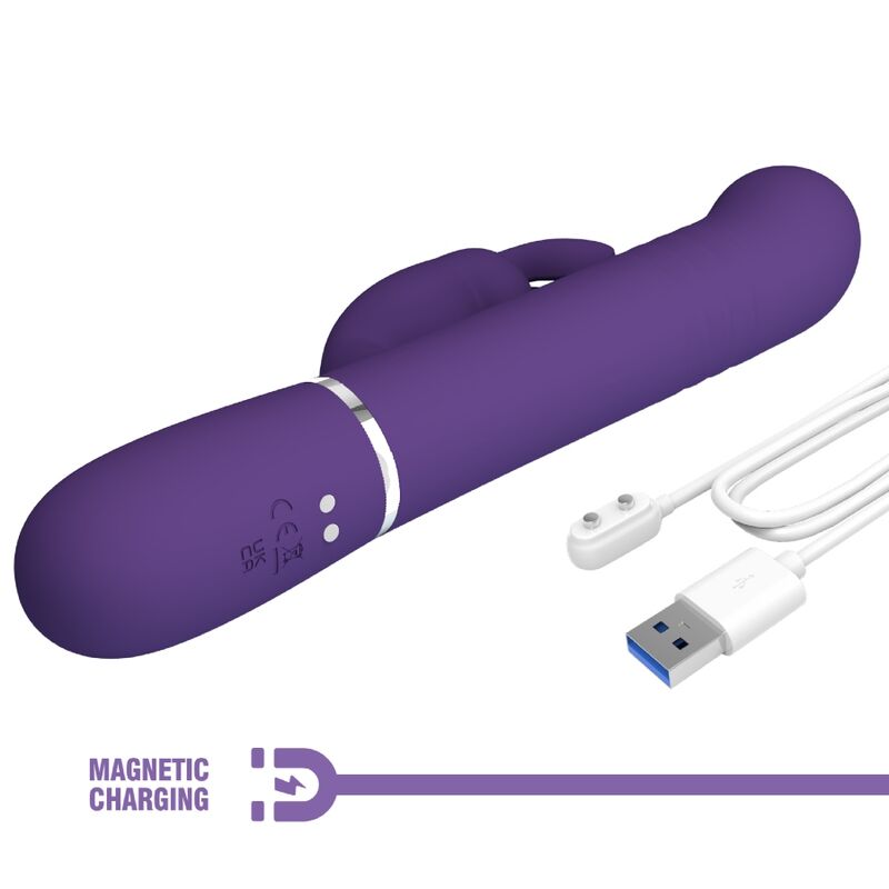 PRETTY LOVE - COALE RABBIT VIBRATOR 4 IN 1 PURPLE - NOCTURNA DESIRES