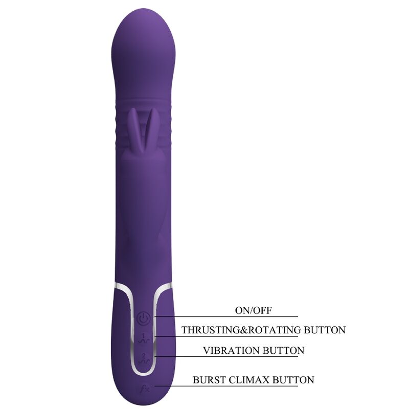 PRETTY LOVE - COALE RABBIT VIBRATOR 4 IN 1 PURPLE - NOCTURNA DESIRES