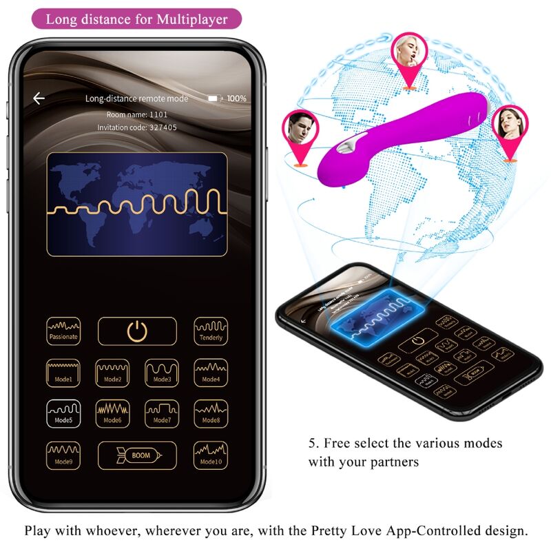 PRETTY LOVE - HECTOR ELECTROSHOCK VIBRATOR FREE APP VIOLET - NOCTURNA DESIRES