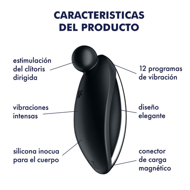 SATISFYER - SPOT ON 2 LAY-ON VIBRATOR BLACK - NOCTURNA DESIRES