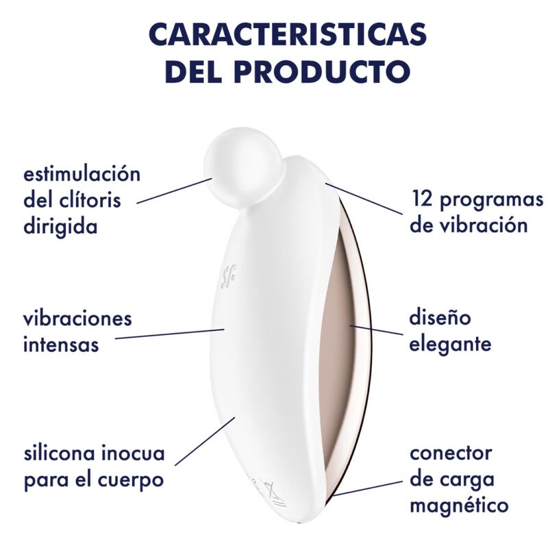 SATISFYER - SPOT ON 2 LAY-ON VIBRATOR WHITE - NOCTURNA DESIRES