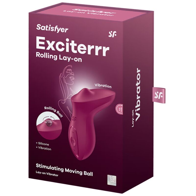 SATISFYER - EXCITERRR LAY-ON CLITORIS BERRY VIBRATOR - NOCTURNA DESIRES