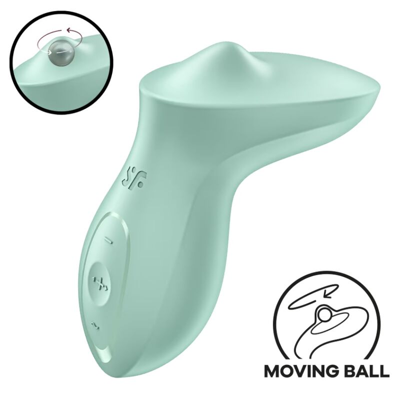 SATISFYER - EXCITERRR LAY-ON CLITORIS MINT VIBRATOR - NOCTURNA DESIRES